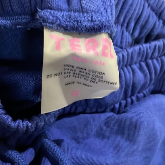 Terez Royal Blue Sweatpants Joggers with Elastic Waistband - Picture 2 of 8